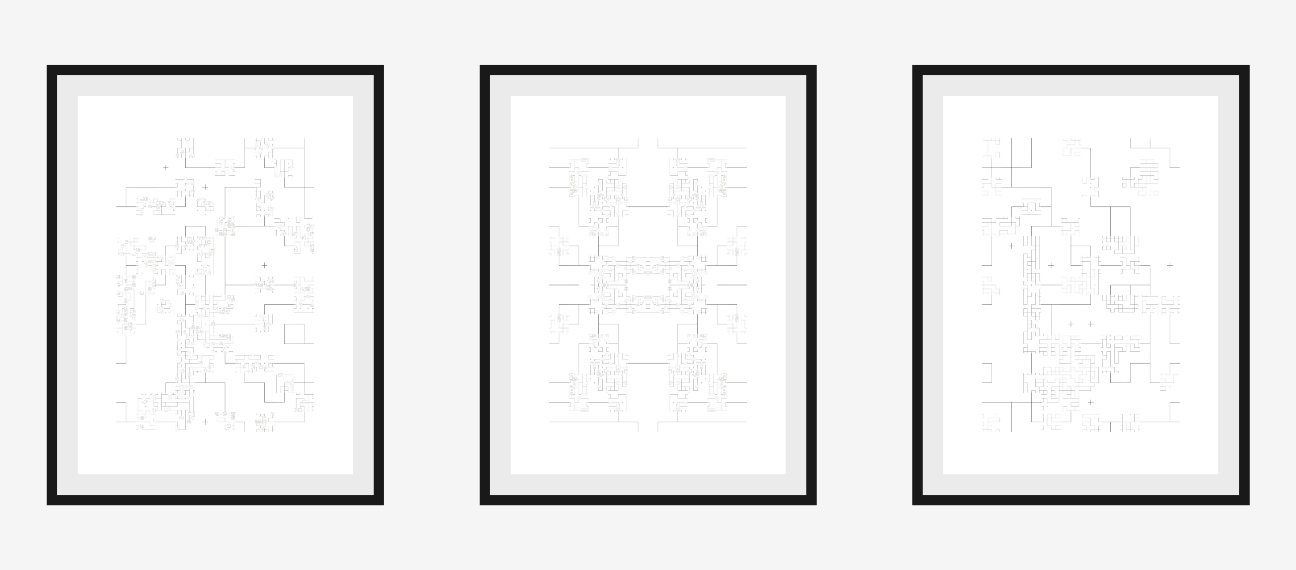 Riddle — framed triptych